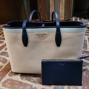 Kate Spade Canvas and Leather Tote Bag